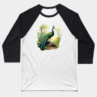 Peafowl Baseball T-Shirt